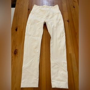 White lululemon cropped leggings